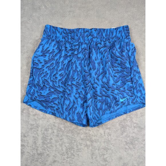 Nike Dri-FIT Youth Girls Shorts Size Medium Blue Standard Fit Active Sports - Picture 1 of 9